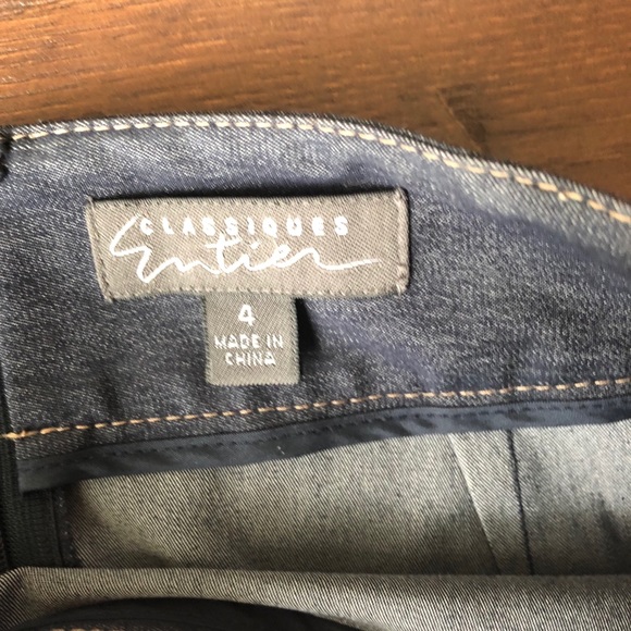 Classique Entire Grayish Blue denim pencil skirt - Picture 3 of 3